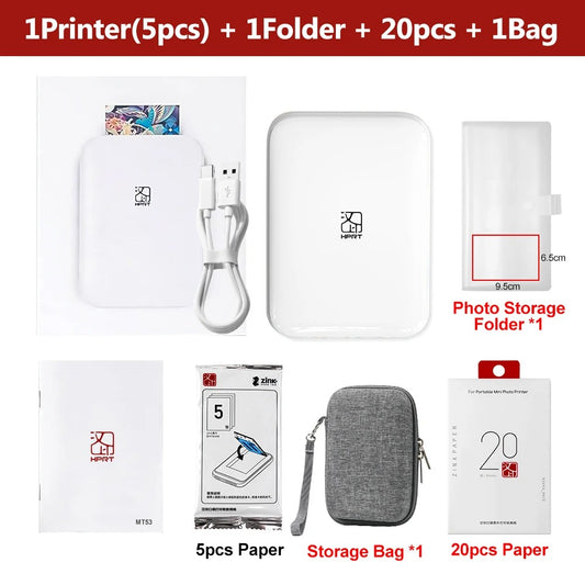 HPRT Portable Pocket Photo Printer – Wireless 2×3 inch ZINK sticky-back photo printer for iOS and Android