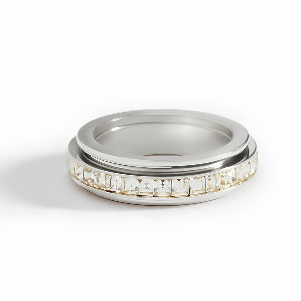 Men’s stainless steel spinner ring