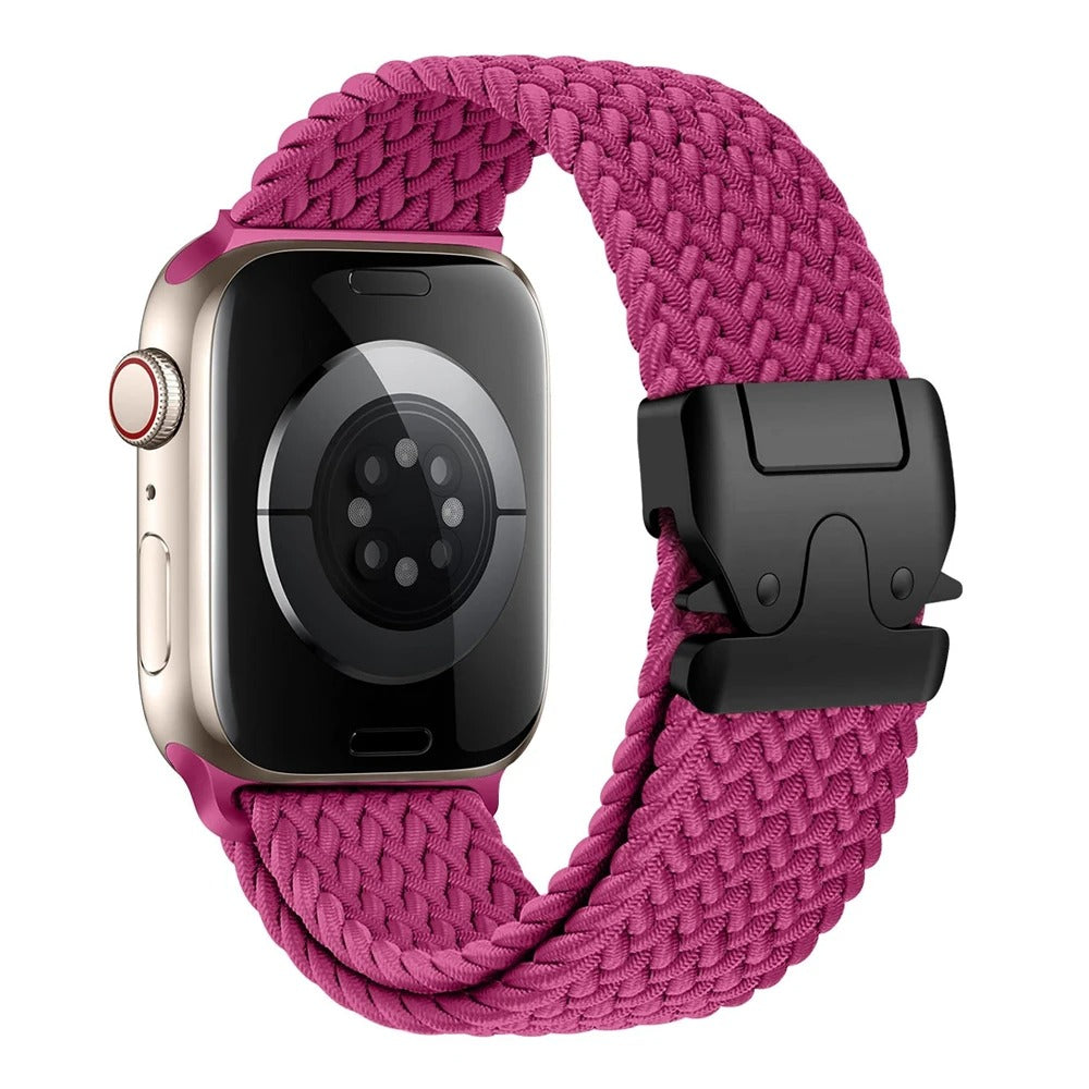 Side View of Parachute Nylon Strap Attached to Apple Watch Showing Elegant Fit